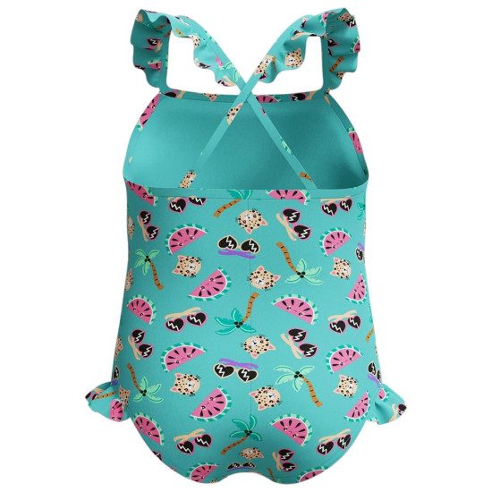 Speedo Βρεφικό μαγιό Girls Digital Frill Thinstrap Swimsuit